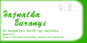 hajnalka buranyi business card